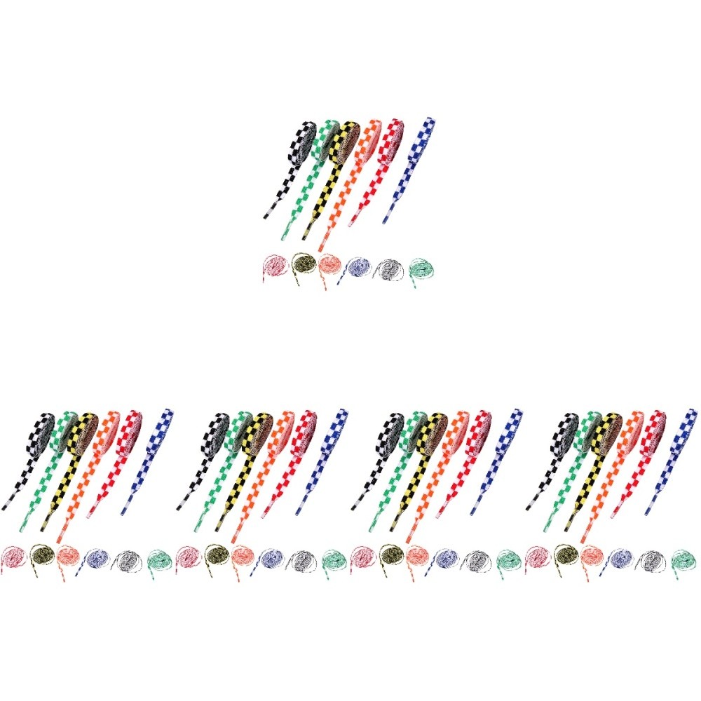 APL Confezione 5 Lacci Colorati Scarpe Sportive Poliestere Flat Accessori