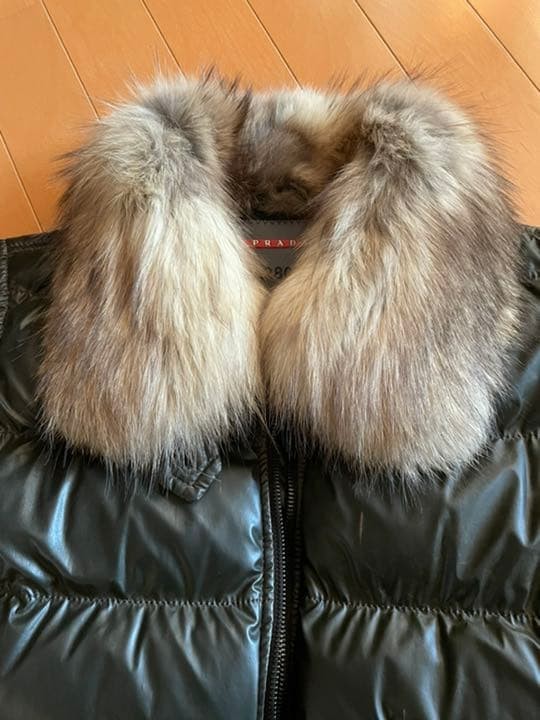 PRADA Down Jacket Womens Down Jacket with Fox Fur… - image 2