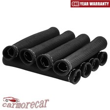 8pcs Black 1200° Spark Plug Wire Boots Heat Shield Protector Sleeve SBC BBC