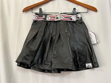 Justice Snoopy girls Pleather skirt w/built in shorts black Skort U pick NEW