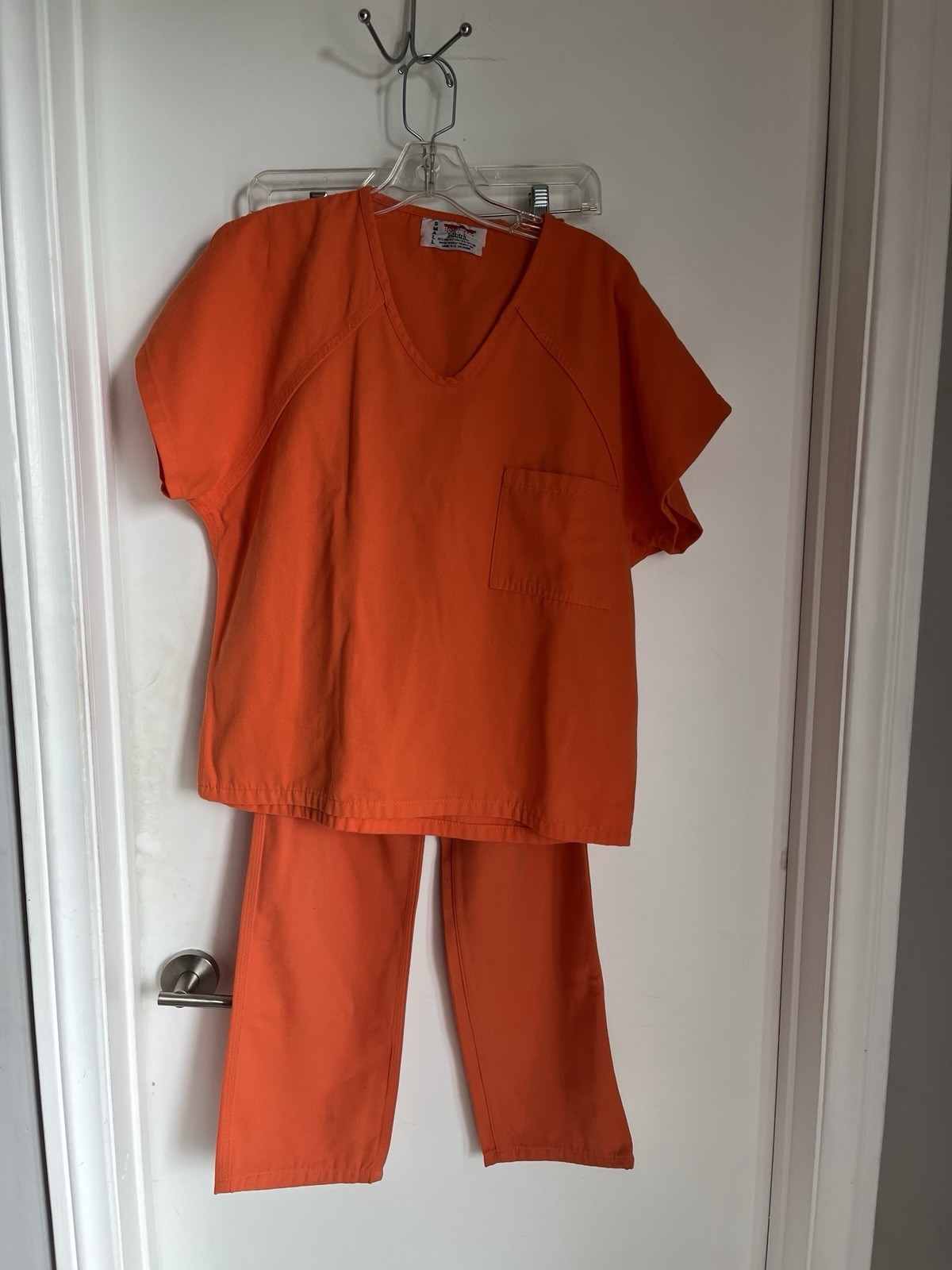 Retro Inmate Uniform Bob Barker Authentic Orange Prison Prisoner Jail Inmate Scrub Uniform ...