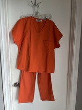 Bob Barker Authentic Orange Prison Prisoner Jail Inmate Scrub Uniform Sets