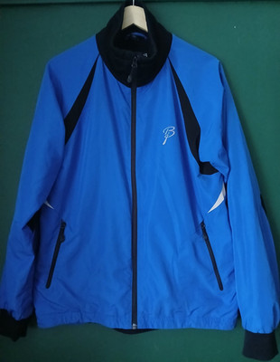 Bjorn Daehlie Jacket Mens Medium Blue Black Track Windbreaker Walking Hiking