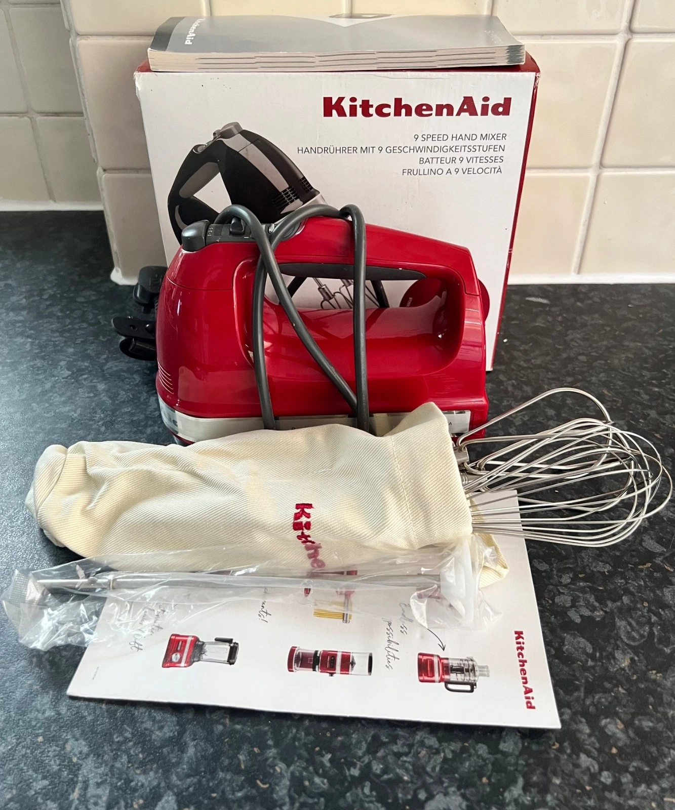 Kitchenaid 9 speed hand mixer
Opens in a new window or tab