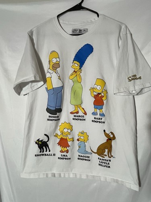 #ad The Simpson Shirt Mens 2XL White Short Sleeve Family Homer Marge Bart Lisa $11.98