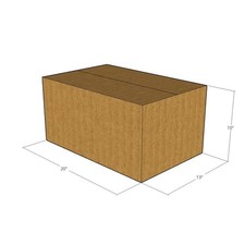 20 20x13x10 Kraft Brown Corrugated Shipping Boxes 32 ECT Single-Wall New