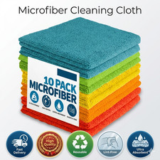 20pcs Microfibre Cleaning Cloth Cloths Kitchen Valeting Dusters, Wash Towel