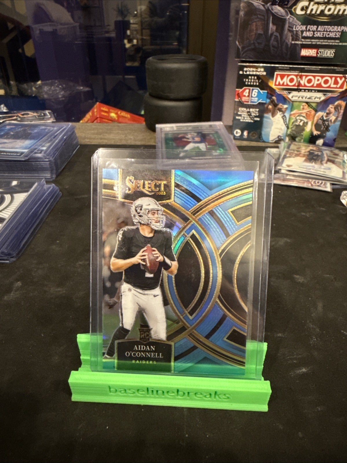 2023 Panini Select - Premier Level Aidan O'Connell #163 Light Blue Prizm /99 