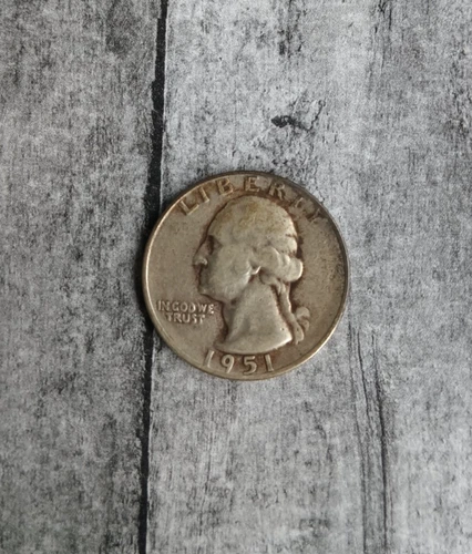 1951 S Washington Quarter 90% Silver Very Good VG