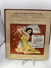 #287 ESQUIRE DESK SET CALENDAR 1956 PIN-UP IN STANDUP FRAME COMPLETE UNUSED