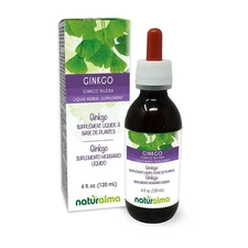 Naturalma Ginkgo Leaf Tincture 4oz Alcohol-Free Liquid Herbal Supplement Vegan