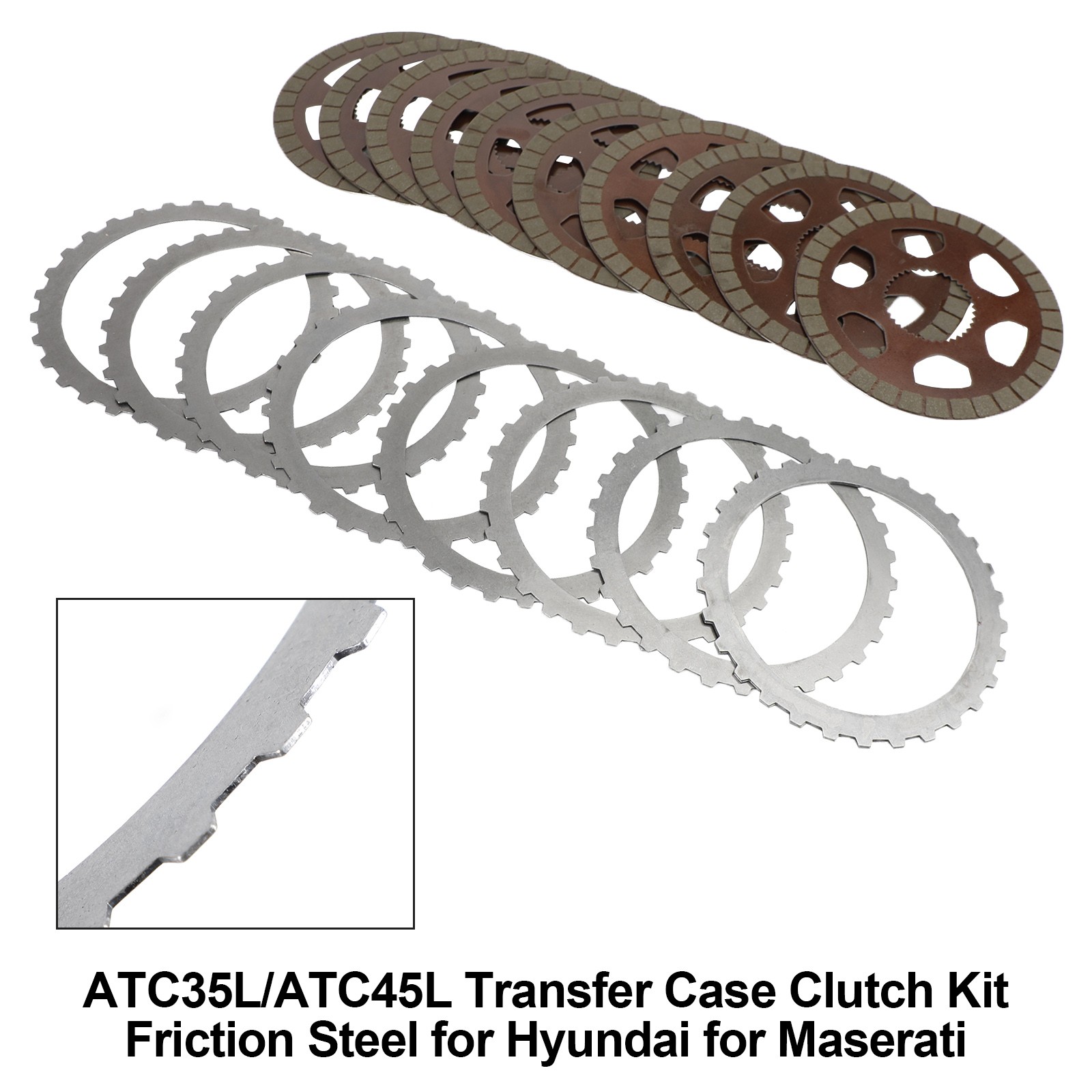 ATC35L/ATC45L Transfer Case Clutch Kit Friction Steel for Hyundai for Maserati