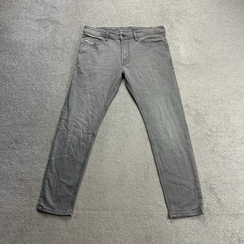 DIESEL Herren Jeans Hose Thommer W36 L32 Slim Fit Straight 13206 Grau Denim