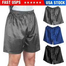Men's Casual Polyester Boxer Shorts Loose Fit Comfortable Underwear US