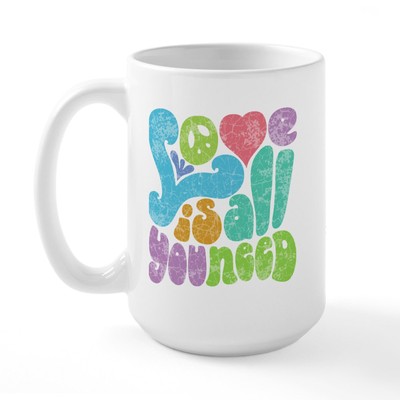 CafePress Love Is All II Coffee Mug, Large 15 oz. White Coffee Cup (442083859)