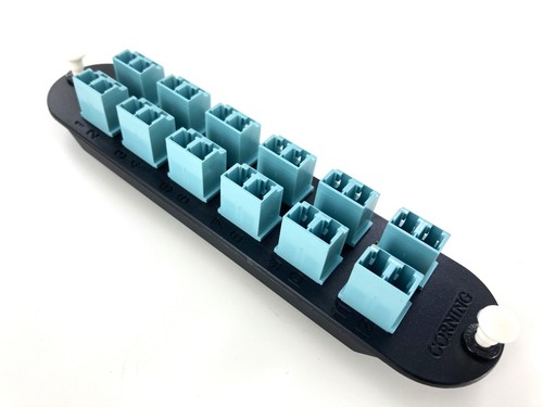 USED - Corning CCH-CP24-E4 Fiber Panel LC Duplex 50 um MM 24 Port Aqua OM3/OM4