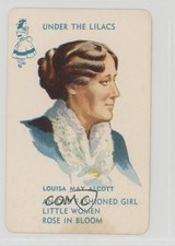 1950s EE Fairchild All Fair Authors-A Card Game Red Back Louisa May Alcott 0kb5