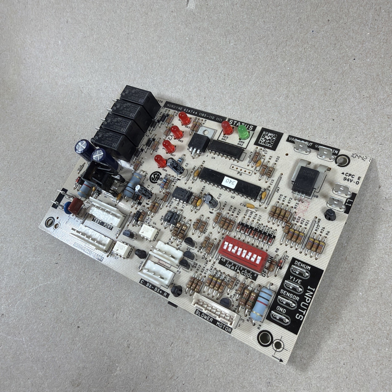 🔥 Nortek Nordyne Air Handler Control Board 624807 1185-120 1185-83-1002A (H32)