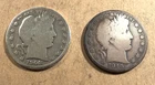 1908-S & 1915-S Barber Half Dollars - Circulated - Lot (2)