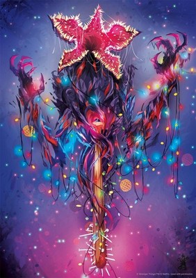 Buffalo STRANGER THINGS 500 Piece Jigsaw Puzzle DEMOGORGON Christmas Lights NEW