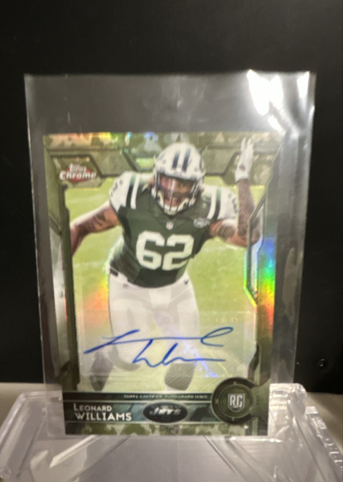 Leonard Williams Topps Chrome Mini #130 Autograph-Camo Refractor