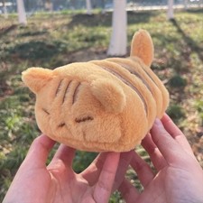 Cute Orange Cat Plush Toy Kawaii Fluffy Kitty Plushie Toy Birthday Gift