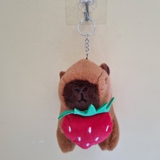 Cute Capybara Kids Bag Keychain Soft Plush Stuffed Toy Plushies Bag Accessories