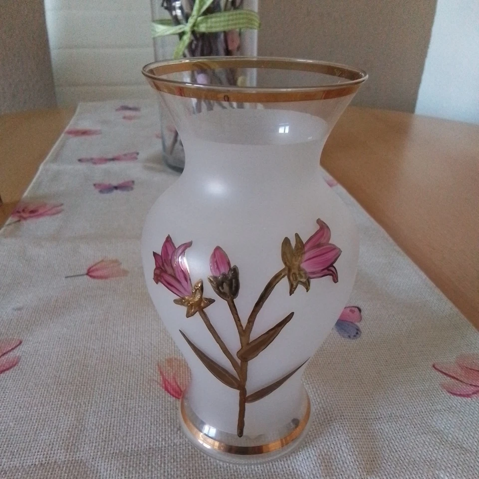 formano Glasvase mit Goldrand - Bild 1 von 4