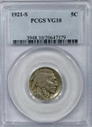 1921-S Buffalo Nickel PCGS VG-10, Tougher Date