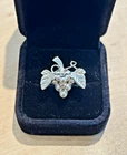 Vintage Taxco Sterling Silver 925 Grapes Cluster Adjustable Ring Size 9.5 - 9.75