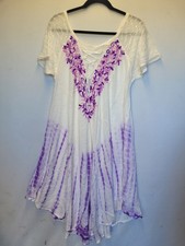 Exist One Size Dress Purple Ice Vneck Boho 3820