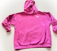 Nike Hoodie Youth Medium Pink Mini Swoosh Pullover Kids Sweatshirt