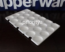 Tupperware Deviled Egg Tray Insert Keeper Carriers Set of 3 White New