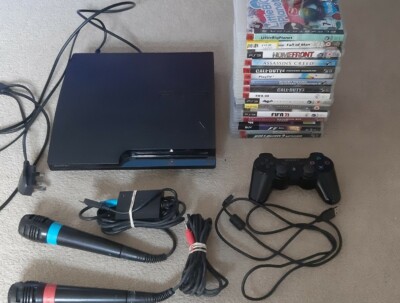 Sony PS3 320GB Schwarz Slim Konsole plus 15 Spiele Bundle tolles Familiensetup! 