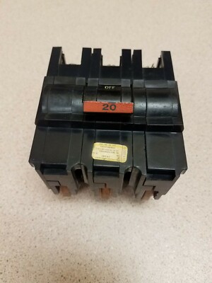 Federal Pacific NA320 FPE 20A 20 Amp 3 or Triple Pole Type NA Circuit Breaker 