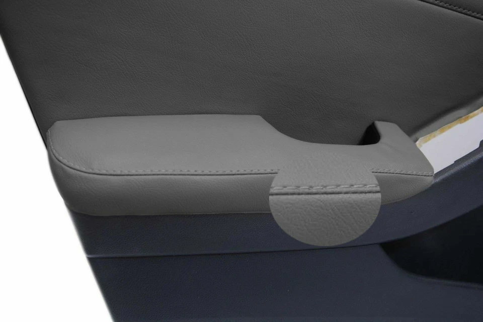 Cubierta de reposabrazos gris de cuero vinilo PVC para Nissan Altima 2007-2012 Foto 2 de 4