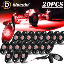 20x RED LED Rock Lights Underbody Glow Lamp KIT For Offroad SUV Pickup Truck