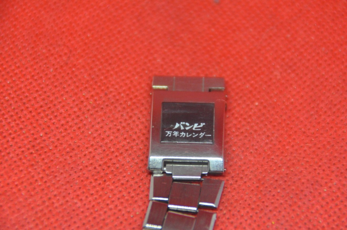 Vintage Japanese men Watch Band bracelet with multi-calendar Bambi