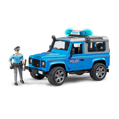 BRUDER Land Rover Defender Station Wagon Polizeifahrzeug + Polizist / 02597
