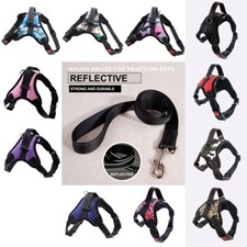 No Pull Pet Dog Cat Puppy Vest Harness Leash Soft Walk Collar Safety Strap S XL
