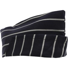 Bakers Cap 100% Cotton Navy & White Striped Professional Chef Baker Cook Hat