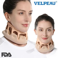 VELPEAU Neck Brace Silicone Cervical Traction Device, Spine Support, Breathable