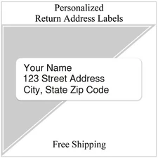400 Personalized Return Address Labels Printed Text 1/2 Inch x 1 3/4 Any Font