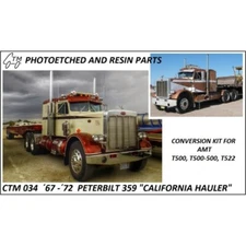 CTM 1/25 AMT Peterbilt 359 Calif. Exterior Detail Full Conversion Kit Photoetch