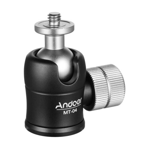 Andoer MT-04 Mini Ball Head 360 Degrees Panoramic Ballhead with Standard T8O7 - Picture 1 of 10