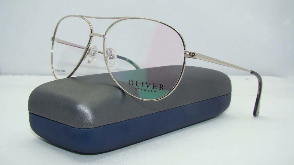 Oliver AS005 C7 Silber Brille Brillengestell eyeglasses Größe 56