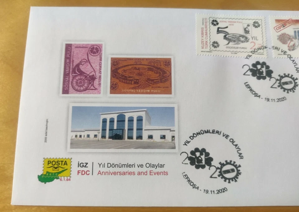 2020 Turkiye Turkey Together Fight Virus Pandemic Medical Frontliner Stamp FDC - Image 2 of 4