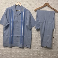 Vintage Wears Men's Clothing Set 2 pieces Short Sleeve Shirt and Pant