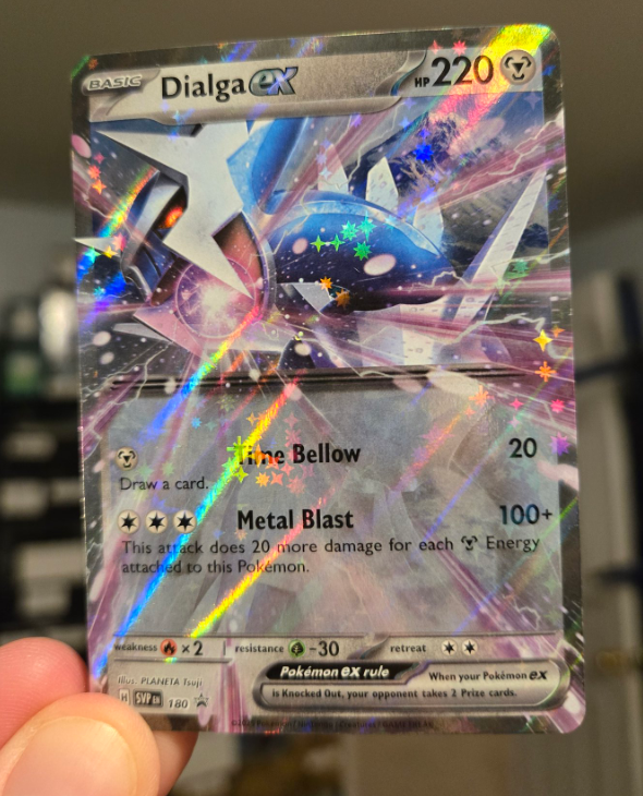 ディアルガ EX ホロカード HP180 Pokémon TCG Dialga ex SVP 180 Scarlet & Violet Black Star Promo NM