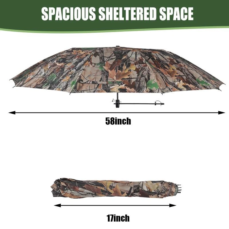 Kalkal Tree Stand Umbrella, 58" Wide Camo Hunting Umbrella for Stand,...  - Image 3 of 4
